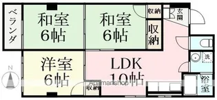 キャッスル弥生【503号室】の間取り