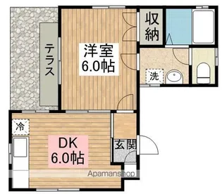 ツインズ新宿【1階】の間取り