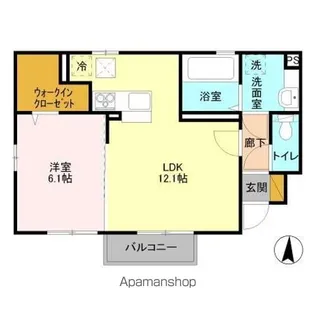 メゾン・ド・ベル【1階】の間取り