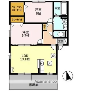 シュロス.眉山 A【1階】の間取り