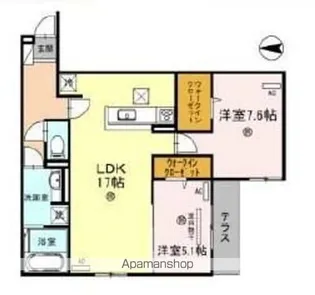 スペチアーレ巽中 C棟【2階】の間取り