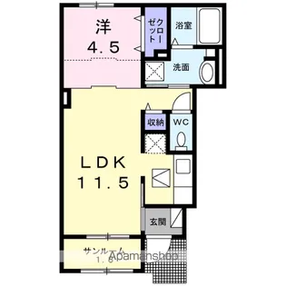 ヴェルナ【102号室】の間取り