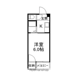 ハイツ山崎【205号室】の間取り