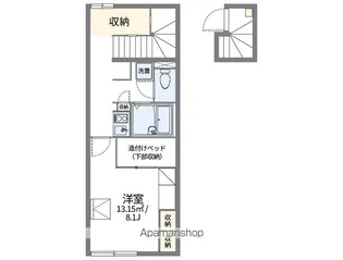 レオパレスリムジン【2階】の間取り