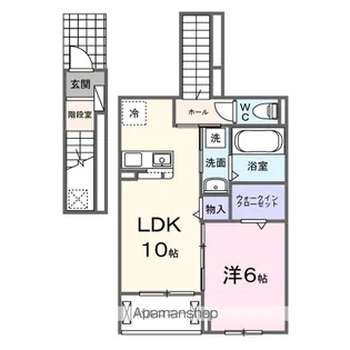 ロータス水巻2【2階】の間取り