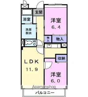 メイプルガーデン【1階】の間取り