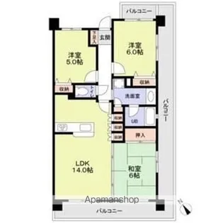 グランダジュール千葉みなと【3階】の間取り