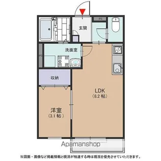 ラフィネ社台【203号室号室】の間取り