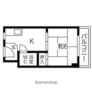 シャトーピネール【5階】の間取り