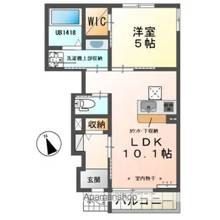 クレープマートル【1階】の間取り