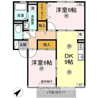 コニファーガーデン 3棟【2階】の間取り
