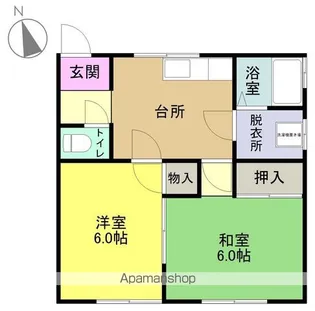 コーポ羽【101号室】の間取り