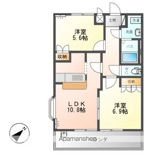 MULBERRY(マルベリー)【1階】の間取り