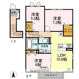 宮前ファースト【2階】の間取り