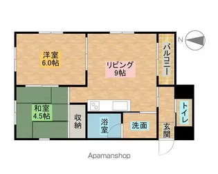 第2シャトーこがね【3階】の間取り