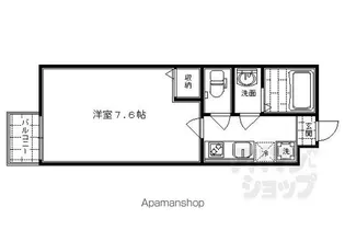 フラッティ四条大宮II【306号室】の間取り