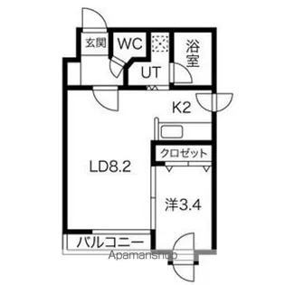 クラージュ行啓I【4階】の間取り