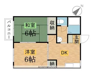 第2エステート吉武【201号室号室】の間取り