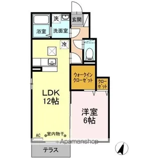 モダンコート古上条【1階】の間取り