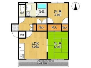 陸奥第一マンション【306号室】の間取り