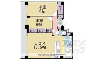 ROUAGE御所南【201号室】の間取り