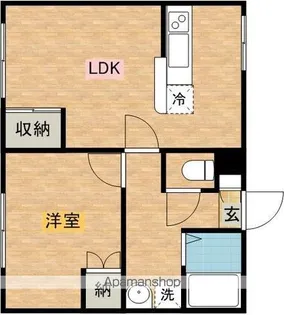 レオパレス積志【201号室】の間取り