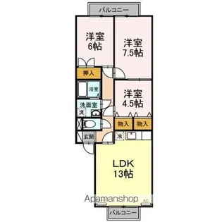 ロイヤルマコト桂木【1階】の間取り