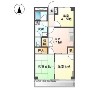 ヴァンヴェール【2階】の間取り
