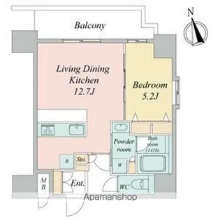 スプランディッド大須門前町【1003号室】の間取り