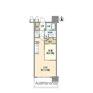 OPUS RESIDENCE SHINSAIBASHI SOUT【9階】の間取り