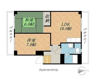 エステート国分【205号室】の間取り