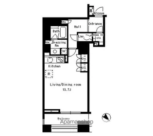 パークアクシス日本橋ステージ【5階】の間取り