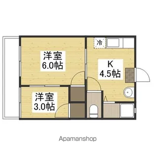 新松島コーポ【2階】の間取り
