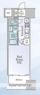 ルフォンブランシェ品川南大井【13階】の間取り