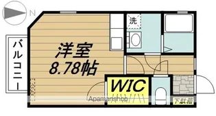 メゾンコンフォート【202号室】の間取り