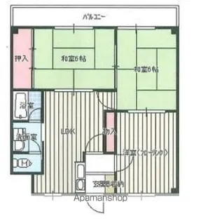 エバーライフ箱崎Ⅲ【202号室】の間取り