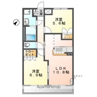 プロニティおおたかの森【2階】の間取り