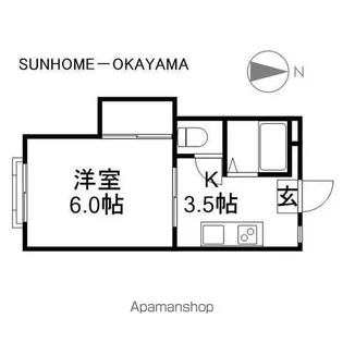 カレッジ浜【1階】の間取り