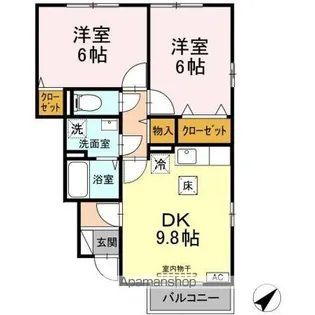 インペリアル A棟【1階】の間取り