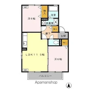 レェーヴ江向【2階】の間取り