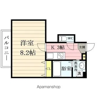 エルタスコート中江【1階】の間取り