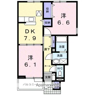 レフィナード【1階】の間取り