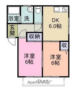 メゾンシーサイド【2階】の間取り