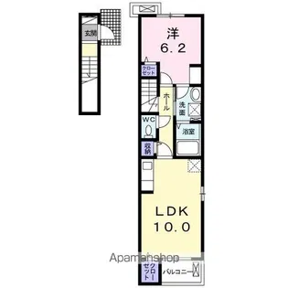 セイコウ光 竹原Ⅱ【2階】の間取り
