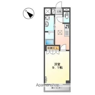 グリーングラス弐番館【1階】の間取り