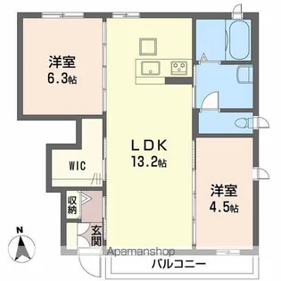 クレセオ A【1階】の間取り