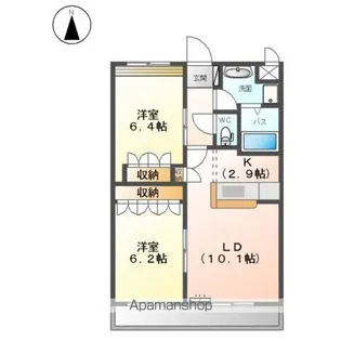 オアシス【2階】の間取り
