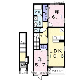 愛知県一宮市浅野字一本杉【アパート】の間取り