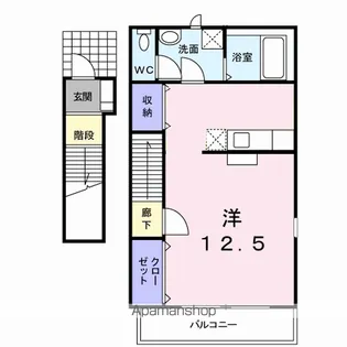 ジェルメ ミニヨン【2階】の間取り