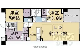 イニシア桂大橋【2階】の間取り